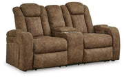 Wolfridge PWR REC Loveseat/CON/ADJ HDRST Faux Leather
