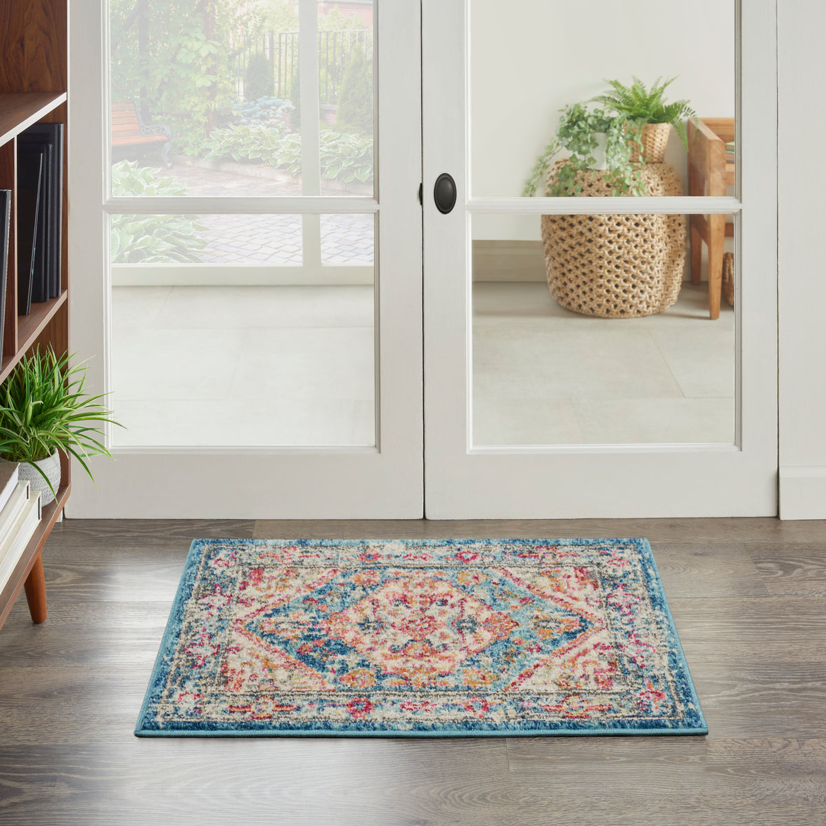 Passion PSN23 Ivory Light Blue Rug - room scene
