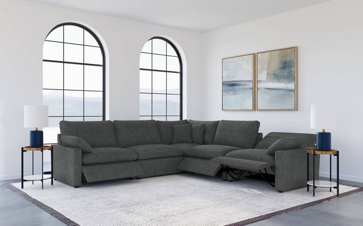 Collins Modular Power Recliner - Dark Grey, Right Arm Facing