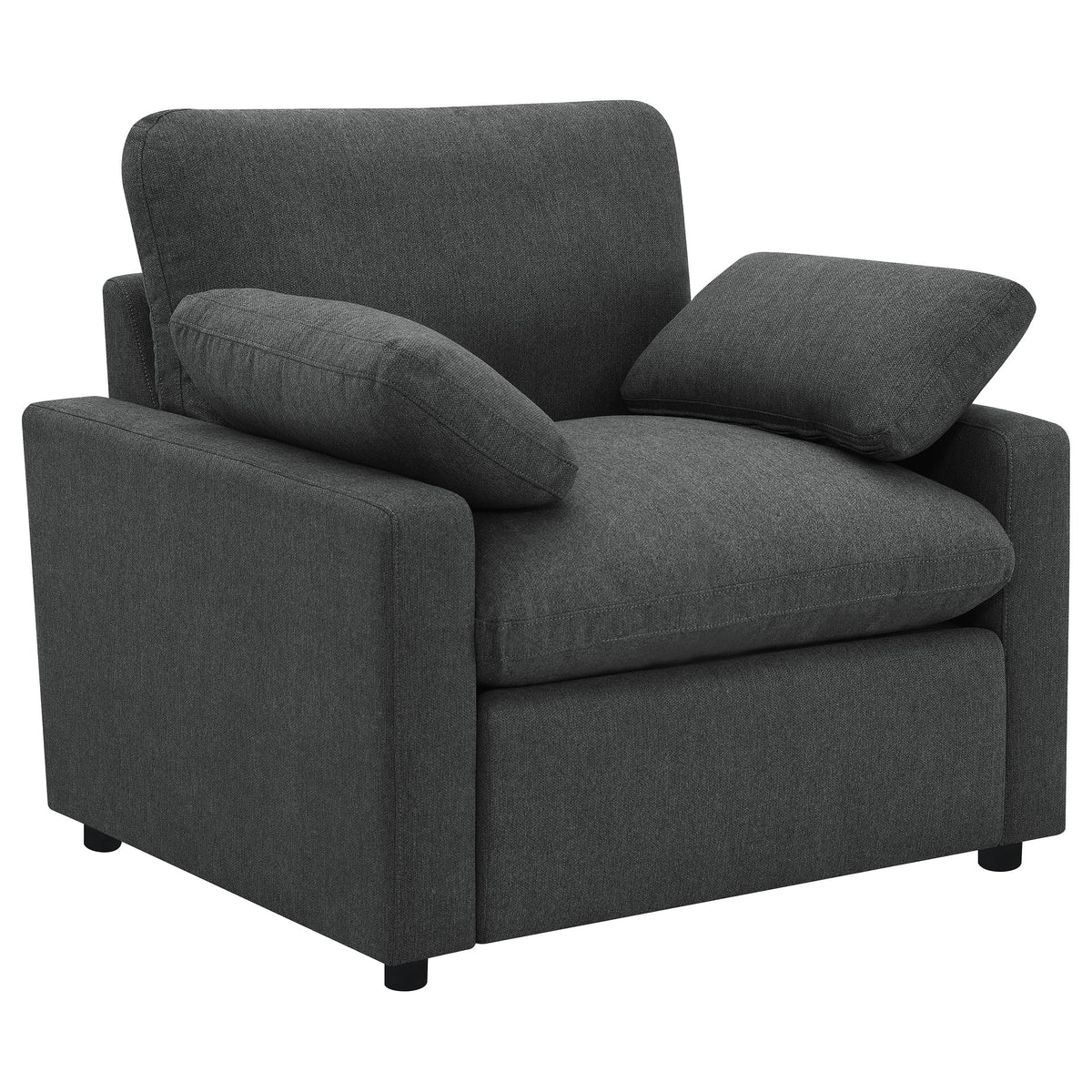 Collins Upholstered Power Recliner Chair - Dark Grey