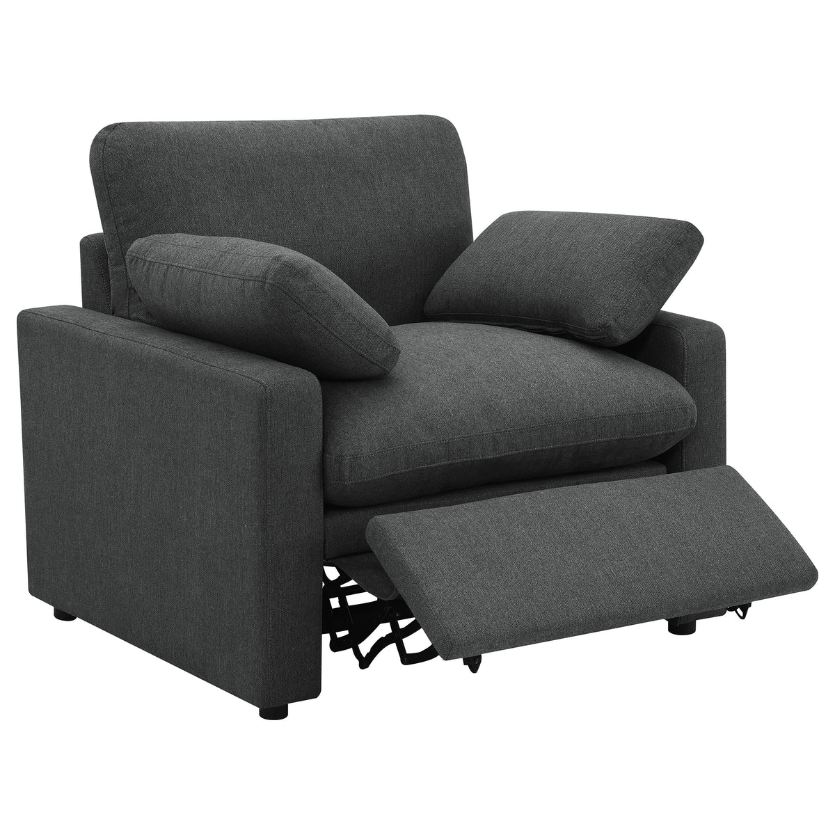 Collins Upholstered Power Recliner Chair - Dark Grey