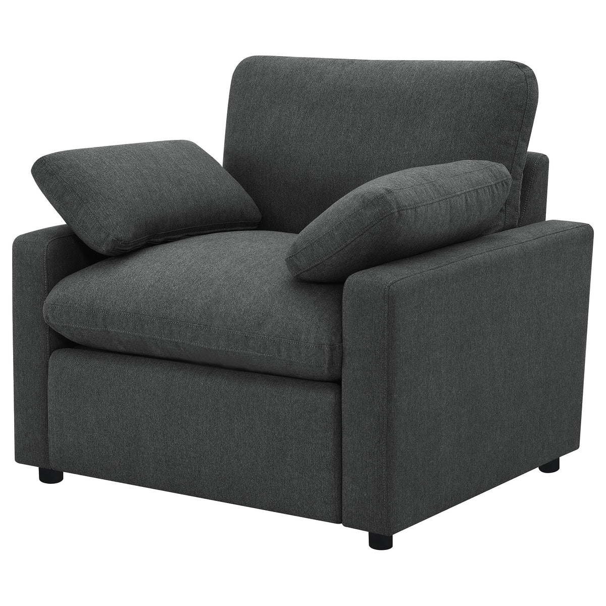 Collins Upholstered Power Recliner Chair - Dark Grey