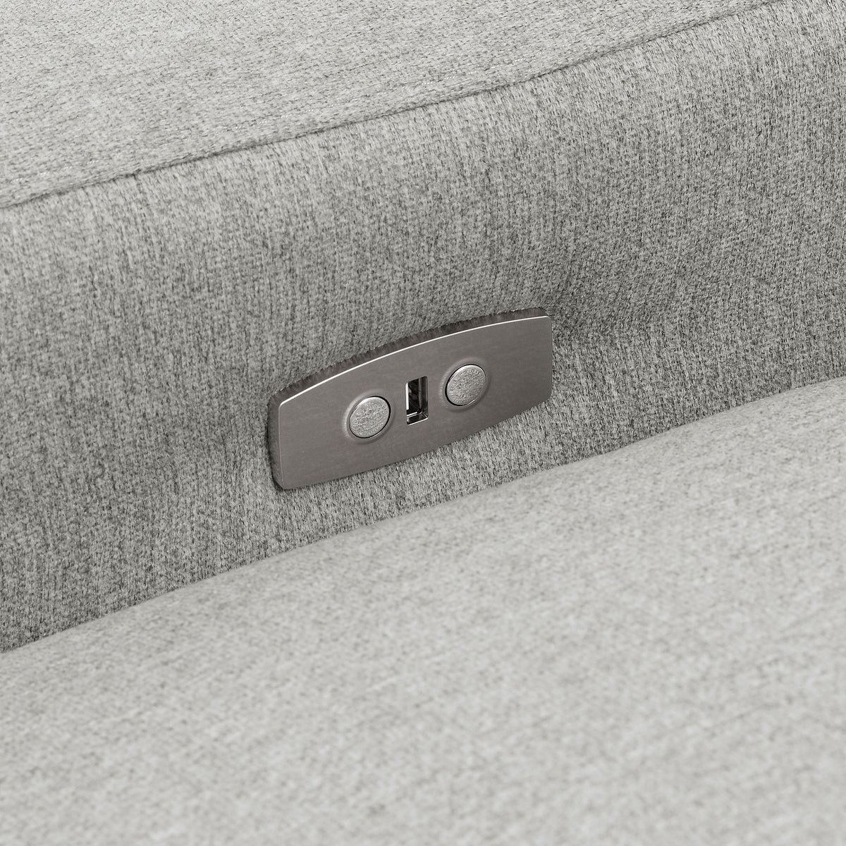 Collins Modular Power Recliner - Grey, Left Arm Facing