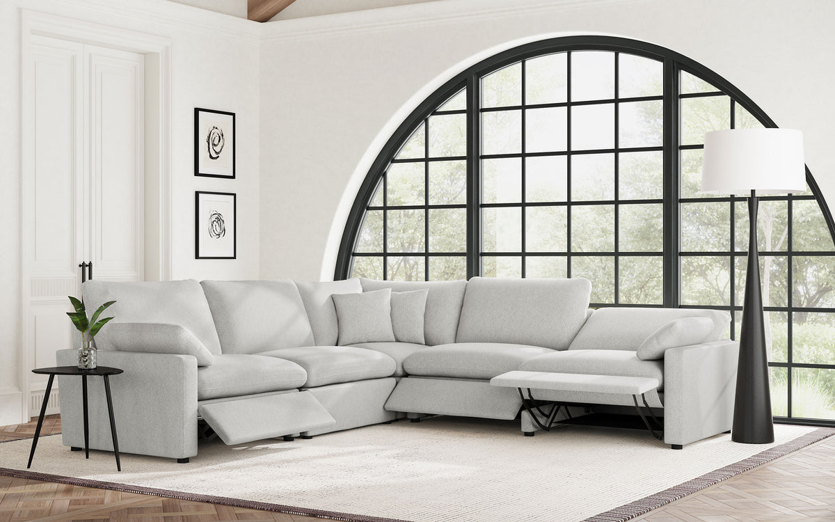 Collins Modular Power Recliner - Grey, Left Arm Facing