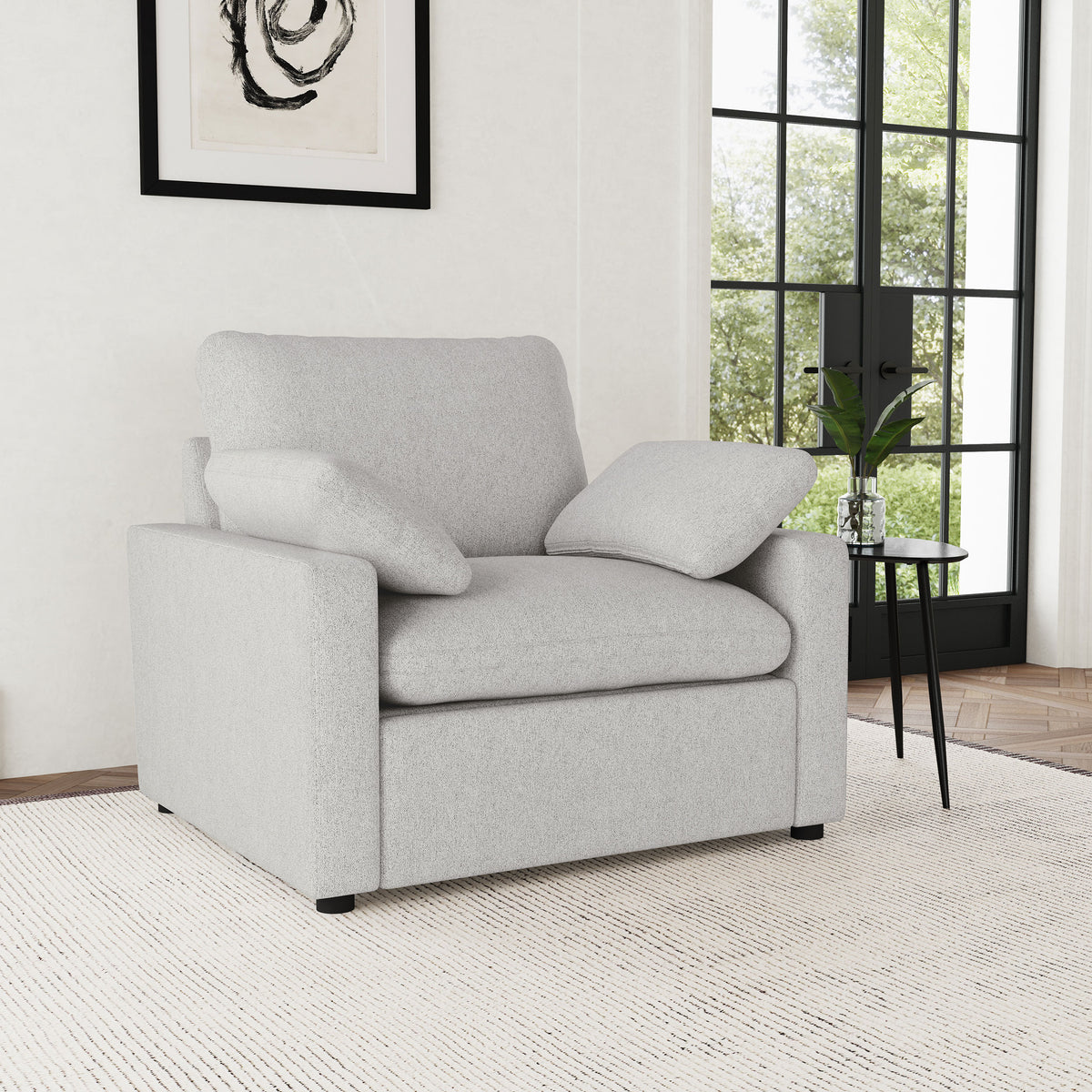 Collins Upholstered Power Recliner Chair - Grey
