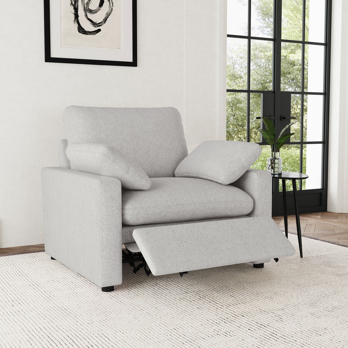 Collins Upholstered Power Recliner Chair - Grey