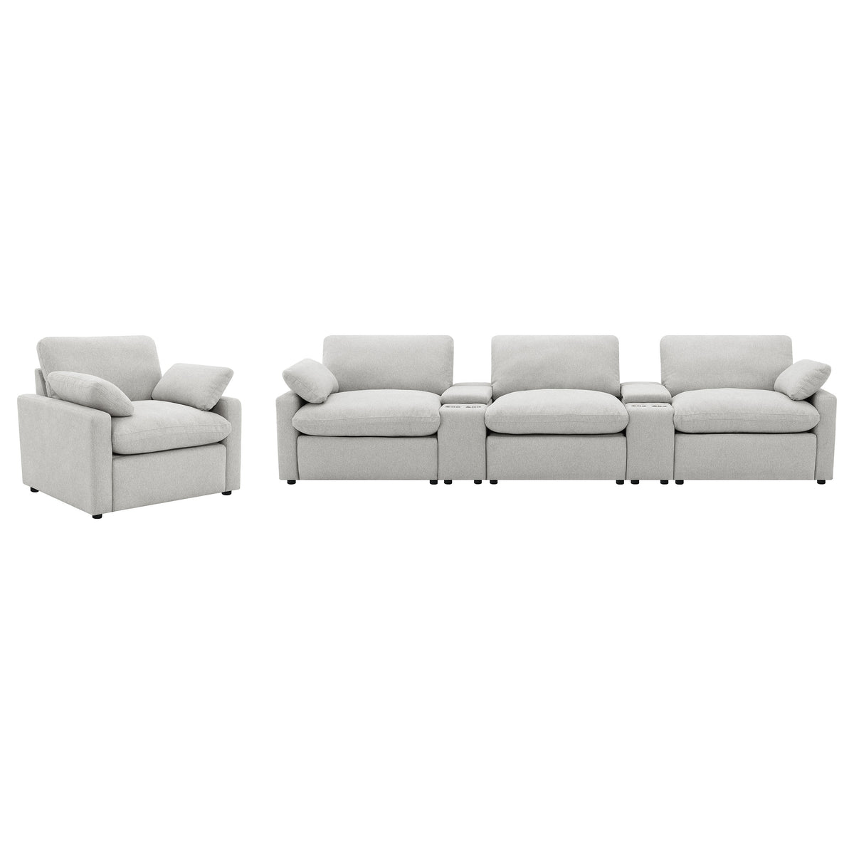 Collins Upholstered Power Recliner Chair - Grey