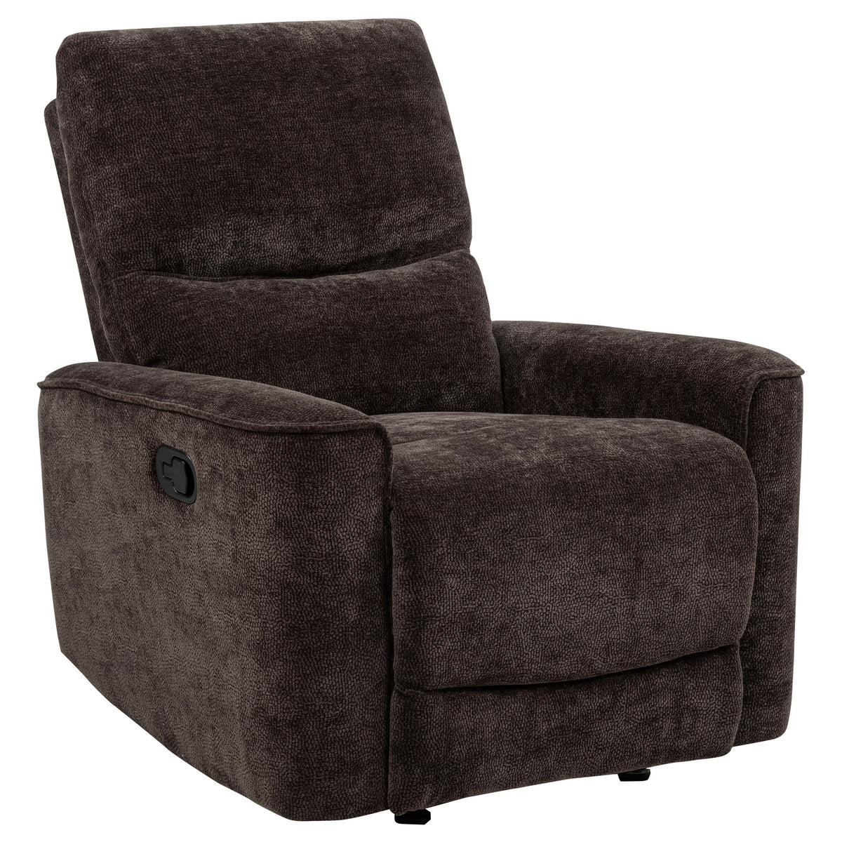 Navarro Chenille Upholstered Glider Recliner - Dark Brown