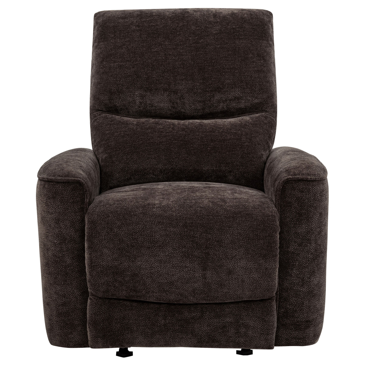 Navarro Chenille Upholstered Glider Recliner - Dark Brown