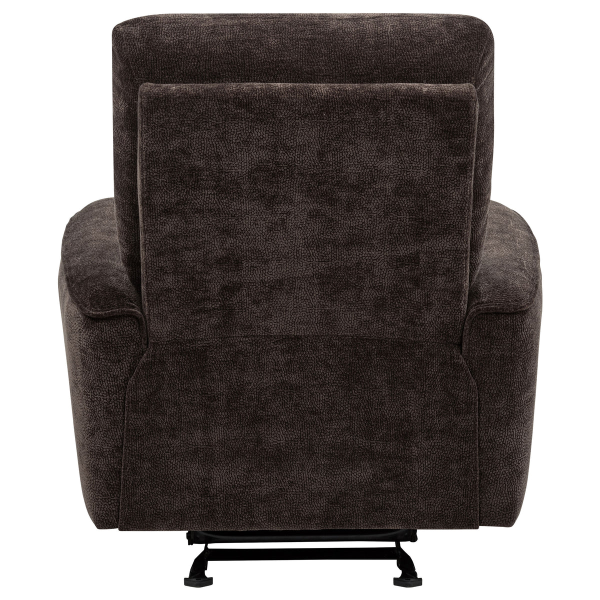Navarro Chenille Upholstered Glider Recliner - Dark Brown