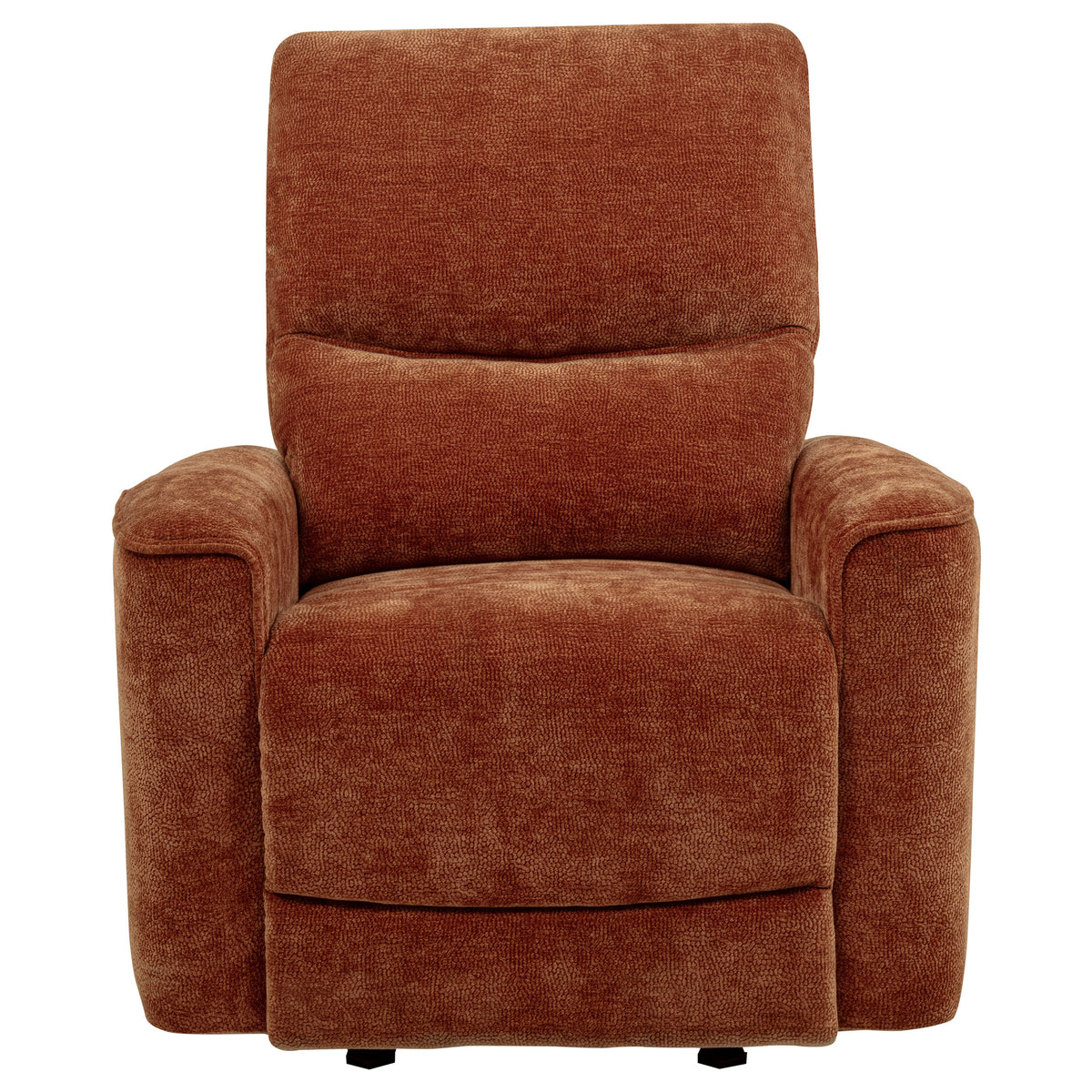 Navarro Chenille Upholstered Glider Recliner - Burnt Orange