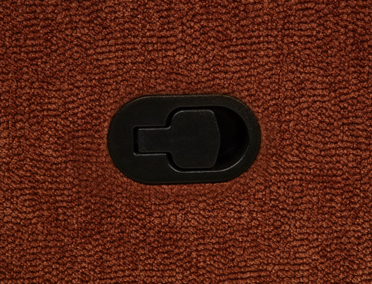 Navarro Chenille Upholstered Glider Recliner - Burnt Orange