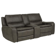 Marcell 3-Piece Power Reclining Loveseat with Charging Console Grey