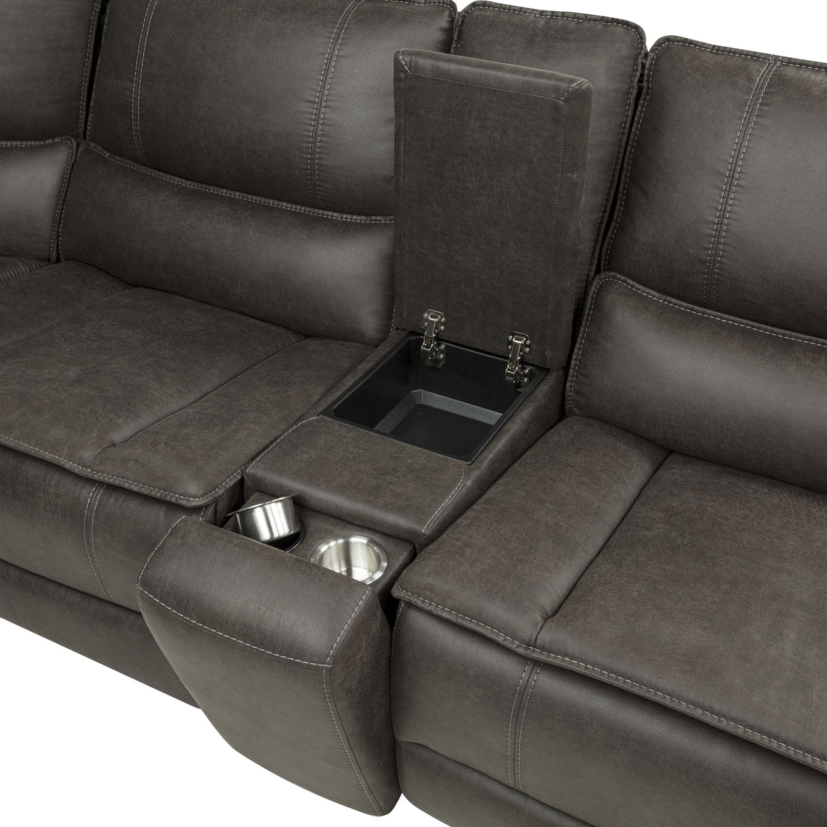 Marcell 3-Piece Power Reclining Loveseat with Charging Console Grey
