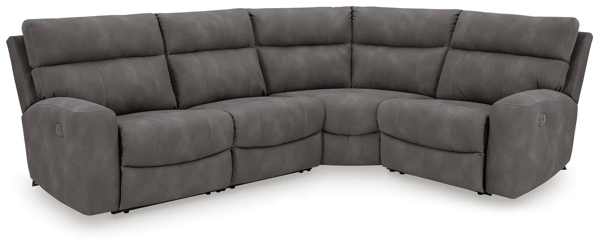 Next-Gen Durapella 4-Piece Power Reclining Sectional Microfiber