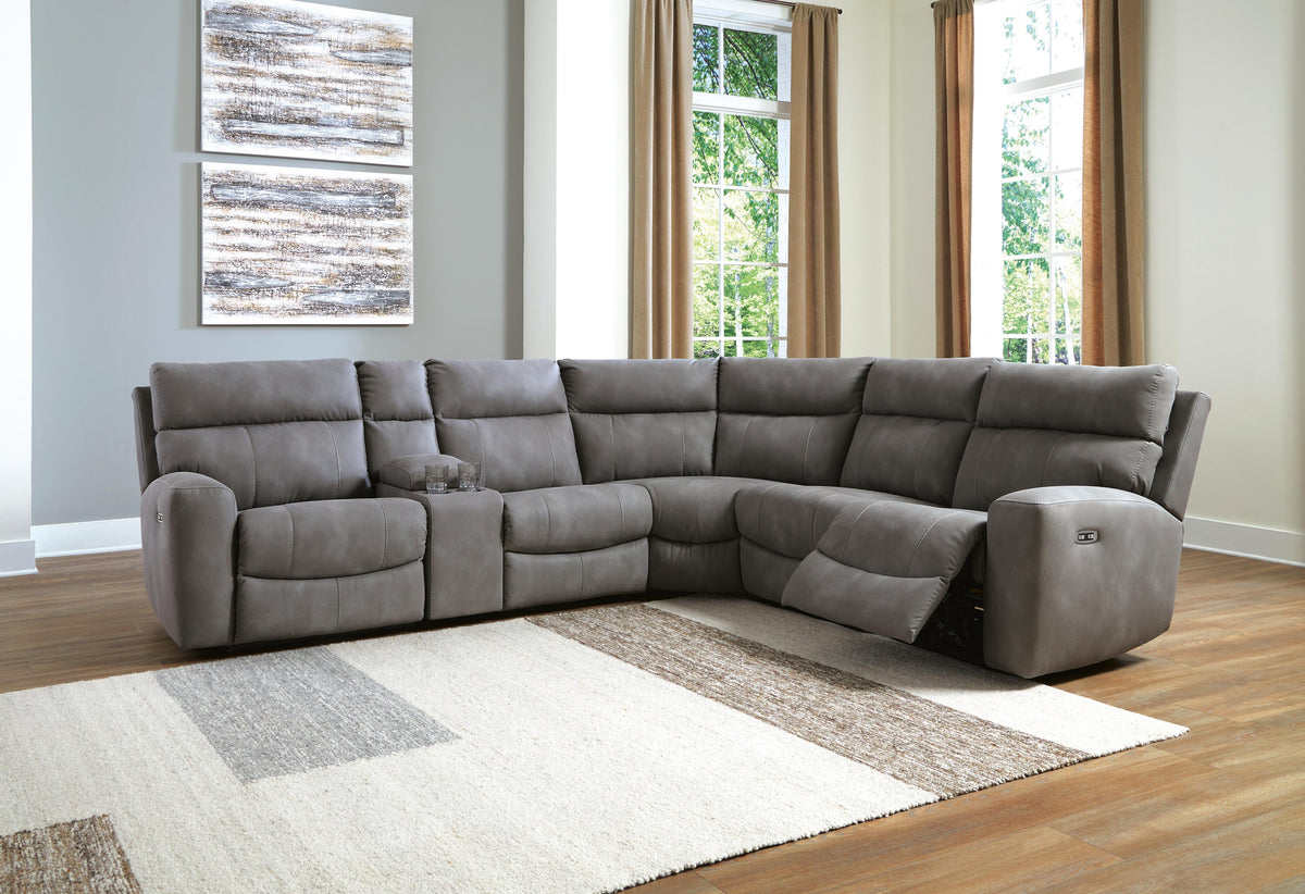 Next-Gen Durapella 6-Piece Power Reclining Sectional Microfiber