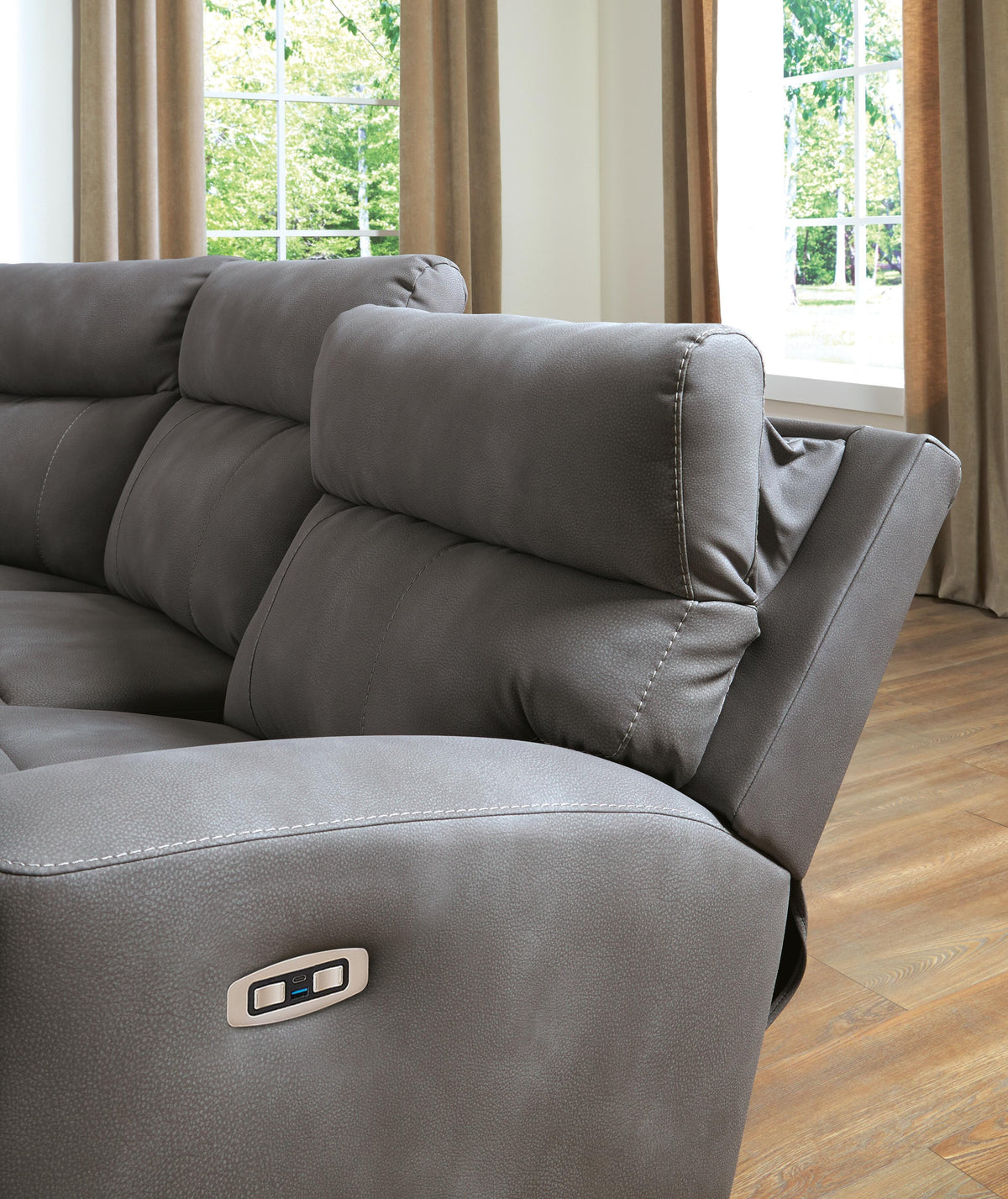 Next-Gen Durapella 6-Piece Power Reclining Sectional Microfiber