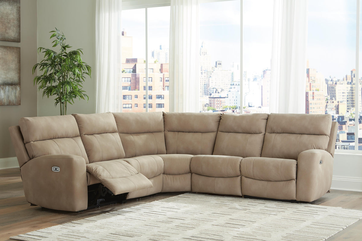 Next-Gen Durapella 5-Piece Power Reclining Sectional Microfiber