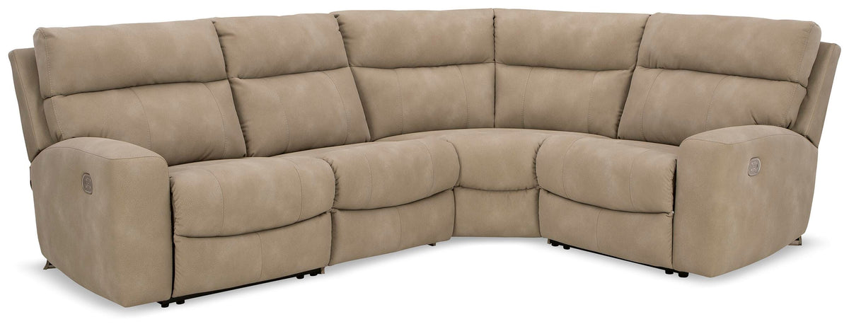 Next-Gen Durapella 4-Piece Power Reclining Sectional Microfiber