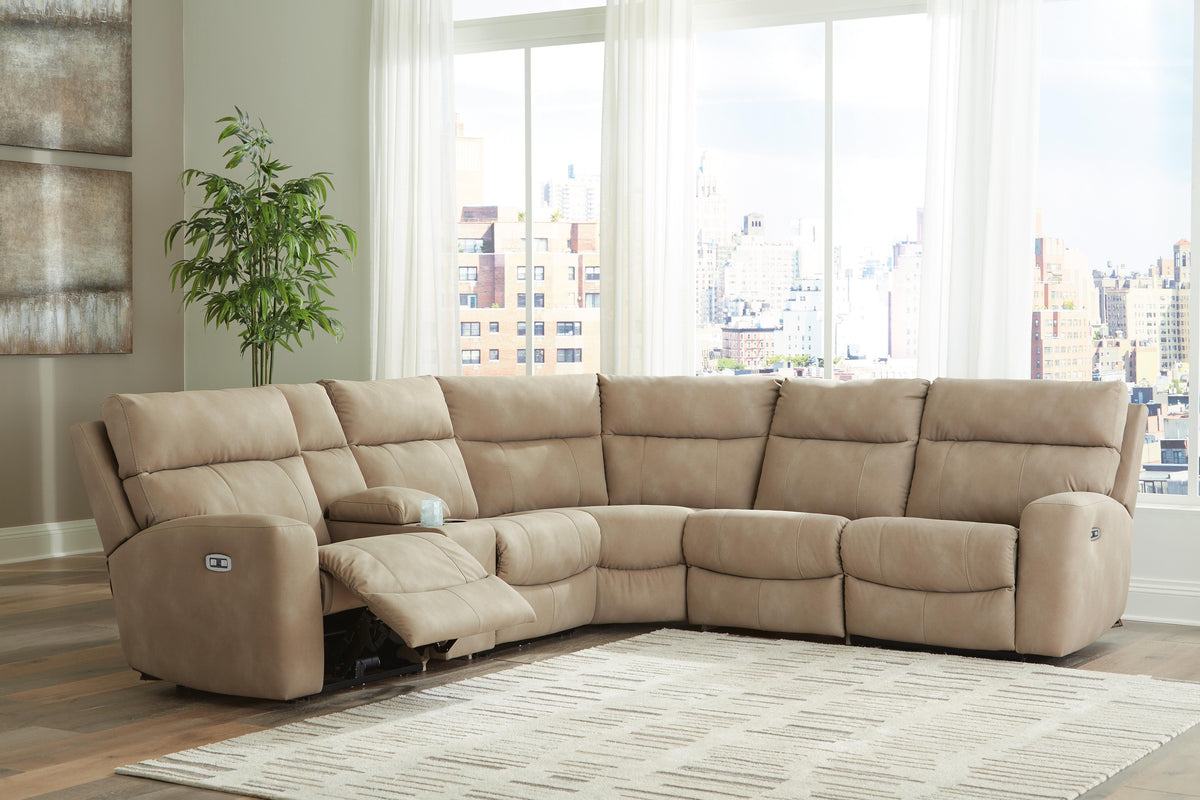 Next-Gen Durapella 6-Piece Power Reclining Sectional Microfiber