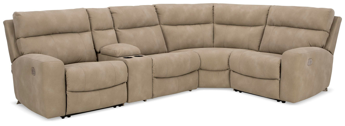 Next-Gen Durapella 5-Piece Power Reclining Sectional Microfiber