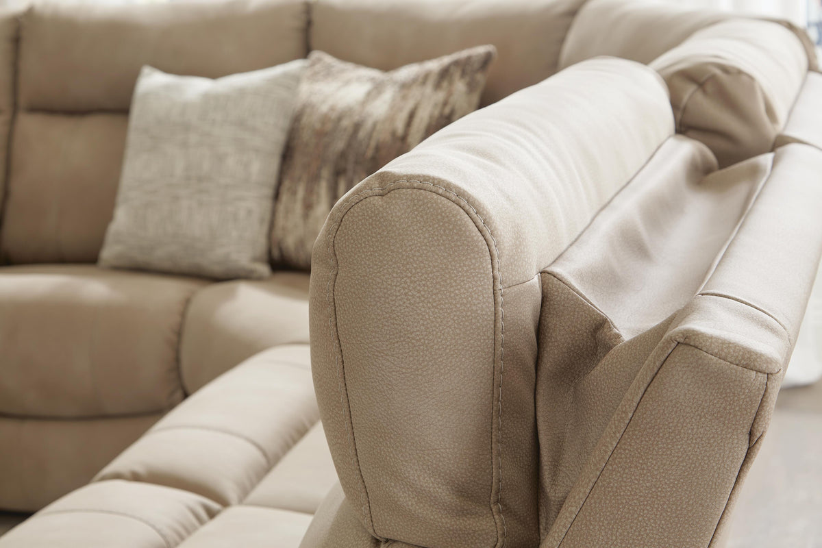 Next-Gen Durapella 5-Piece Power Reclining Sectional Microfiber