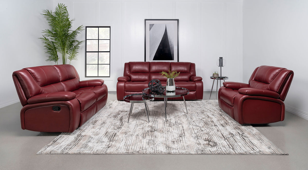 Camila 3-piece Upholstered Reclining Sofa Set