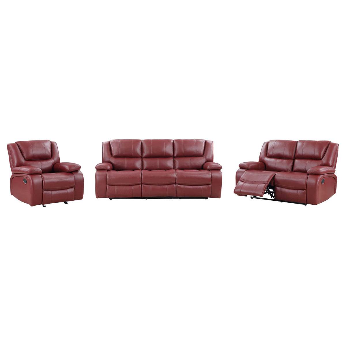Camila 3-piece Upholstered Reclining Sofa Set