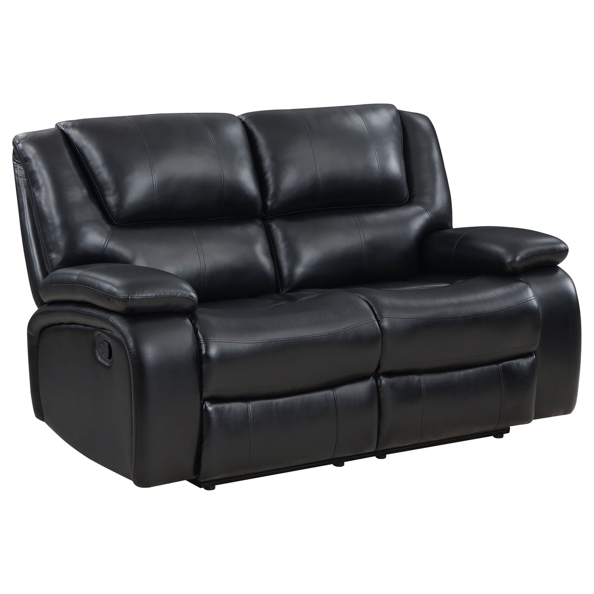 Camila 3-piece Upholstered Reclining Sofa Set - Black