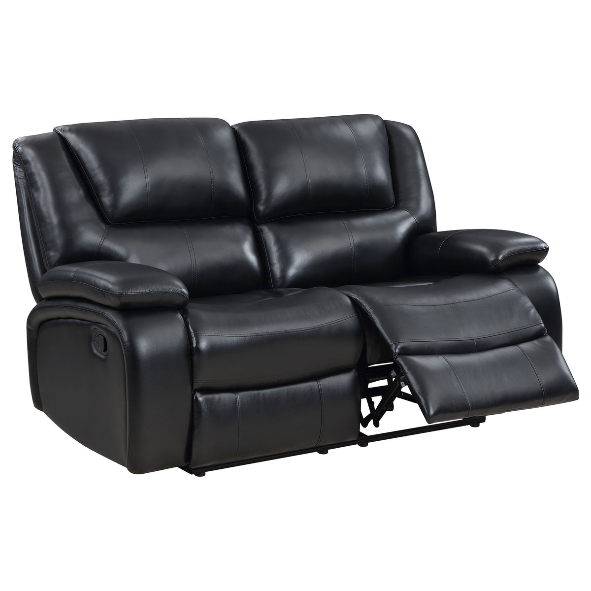 Camila 3-piece Upholstered Reclining Sofa Set - Black