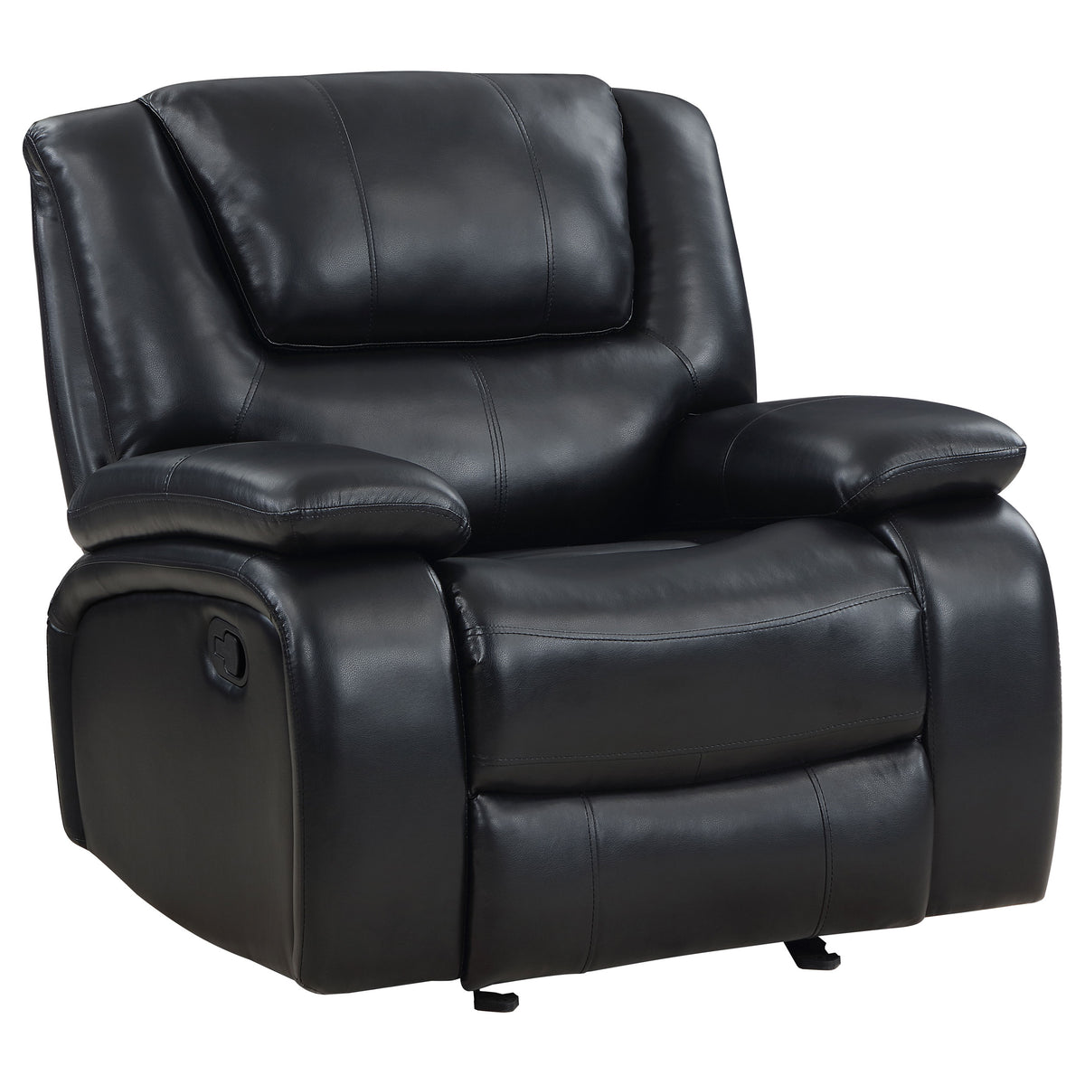 Camila 3-piece Upholstered Reclining Sofa Set - Black