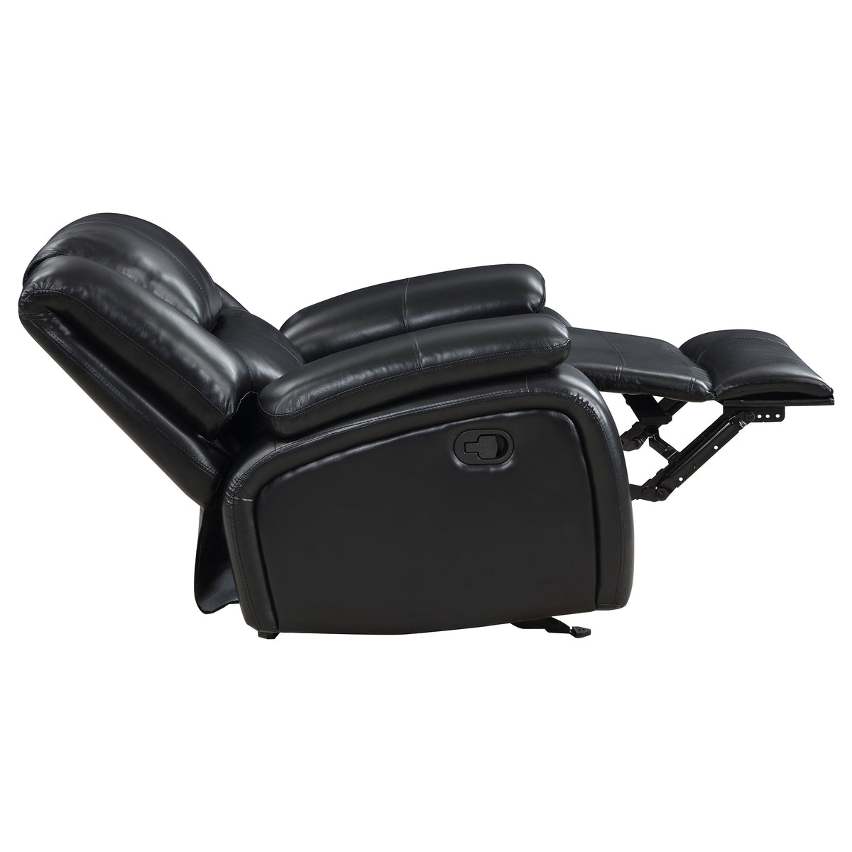Camila Upholstered Glider Recliner Chair - Black