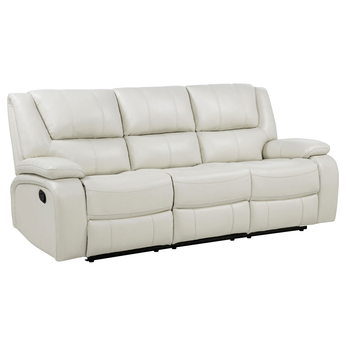 Camila 3-piece Upholstered Reclining Sofa Set - White