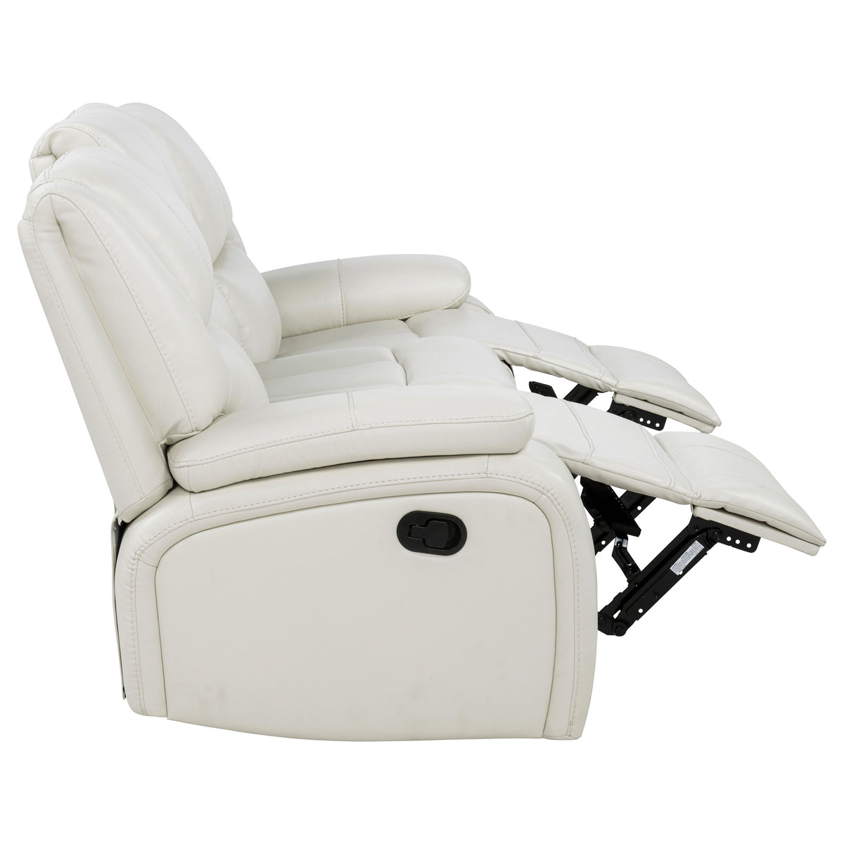 Camila 3-piece Upholstered Reclining Sofa Set - White