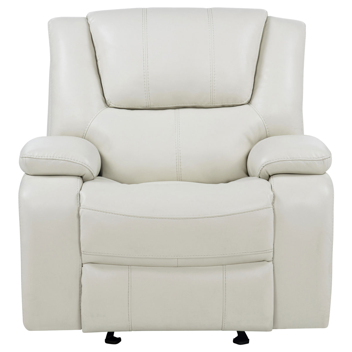 Camila Upholstered Glider Recliner Chair - White