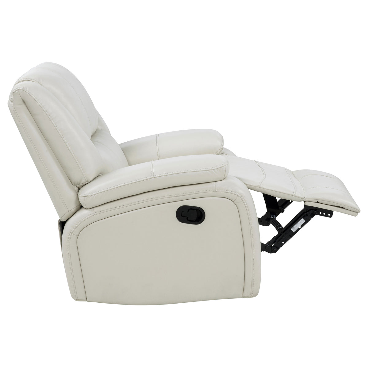 Camila Upholstered Glider Recliner Chair - White