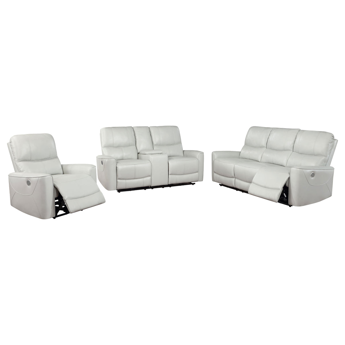 Greenfield 3-piece Power Reclining Sofa Set - Dove Grey