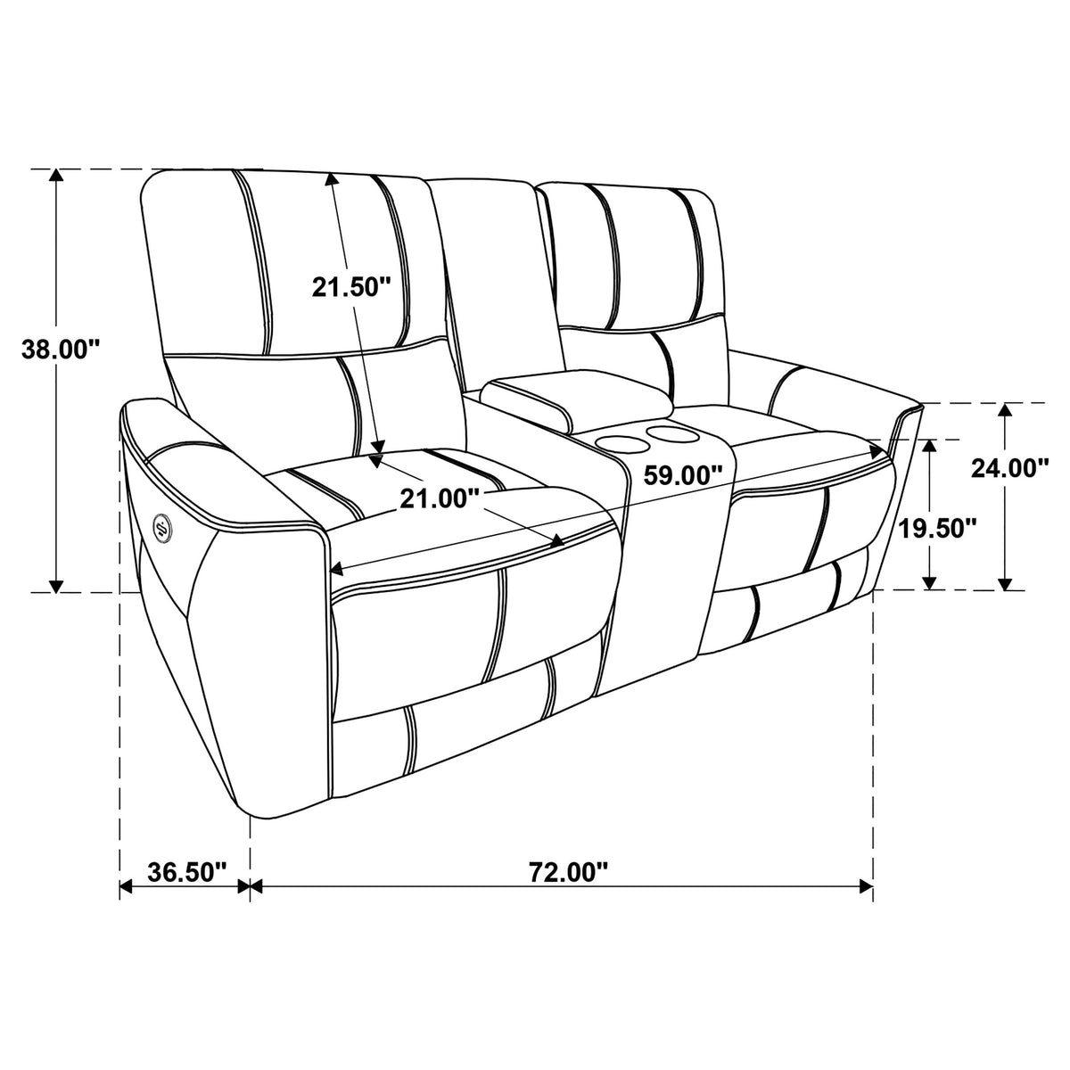 Greenfield 3-piece Power Reclining Sofa Set - Dove Grey