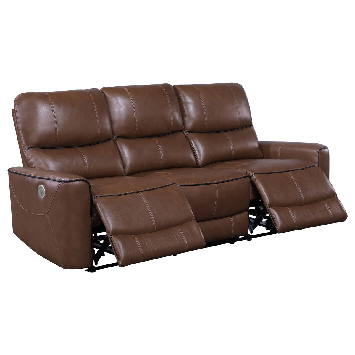 Greenfield 3-piece Power Reclining Sofa Set - Saddle Brown