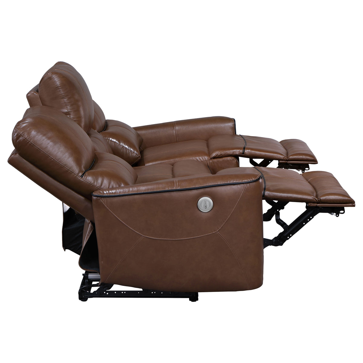 Greenfield 3-piece Power Reclining Sofa Set - Saddle Brown