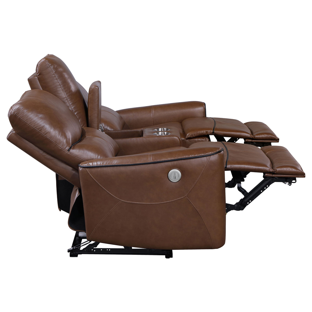 Greenfield 3-piece Power Reclining Sofa Set - Saddle Brown