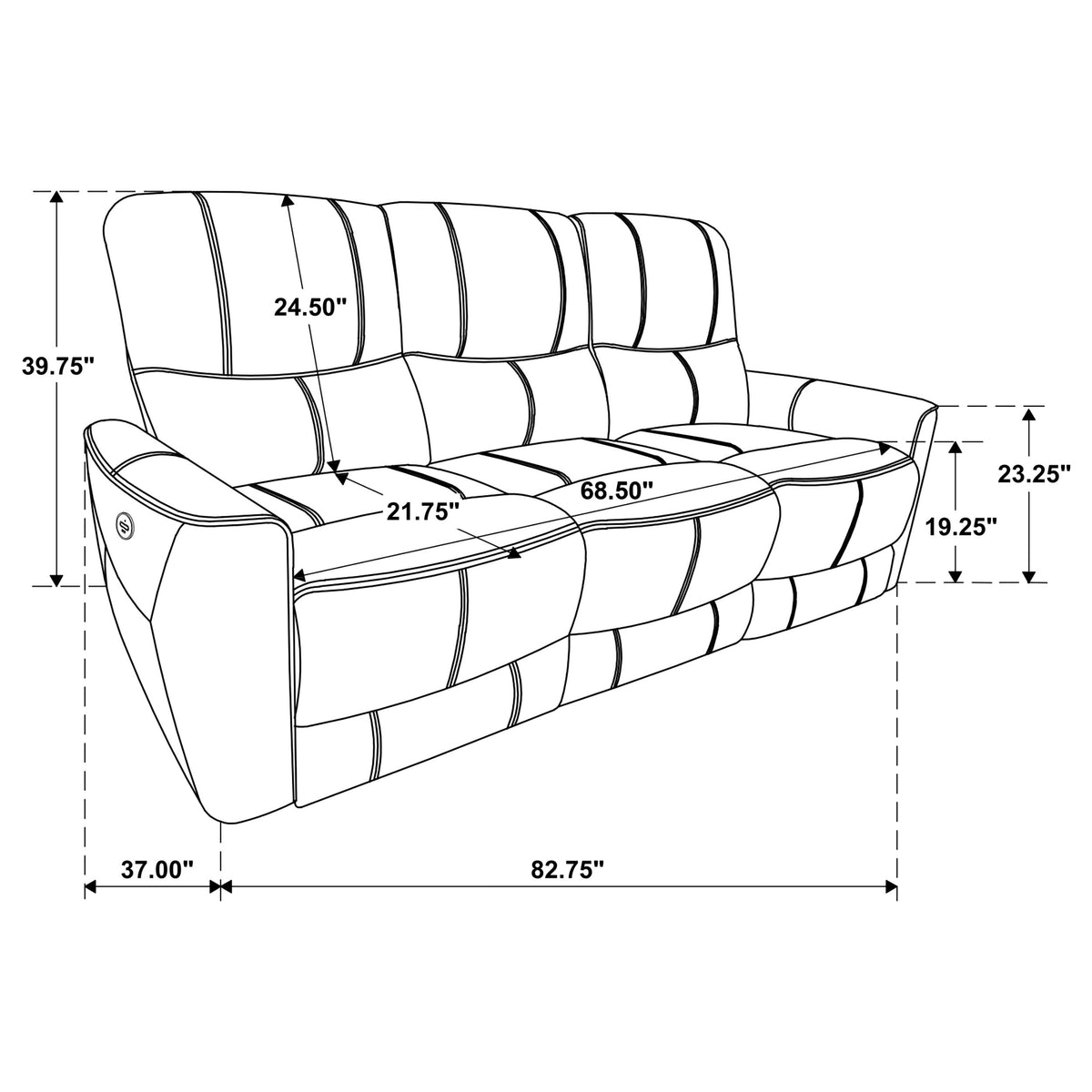 Greenfield 3-piece Power Reclining Sofa Set - Saddle Brown