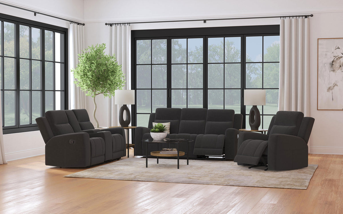 Brentwood Upholstered Recliner Chair - Dark Charcoal