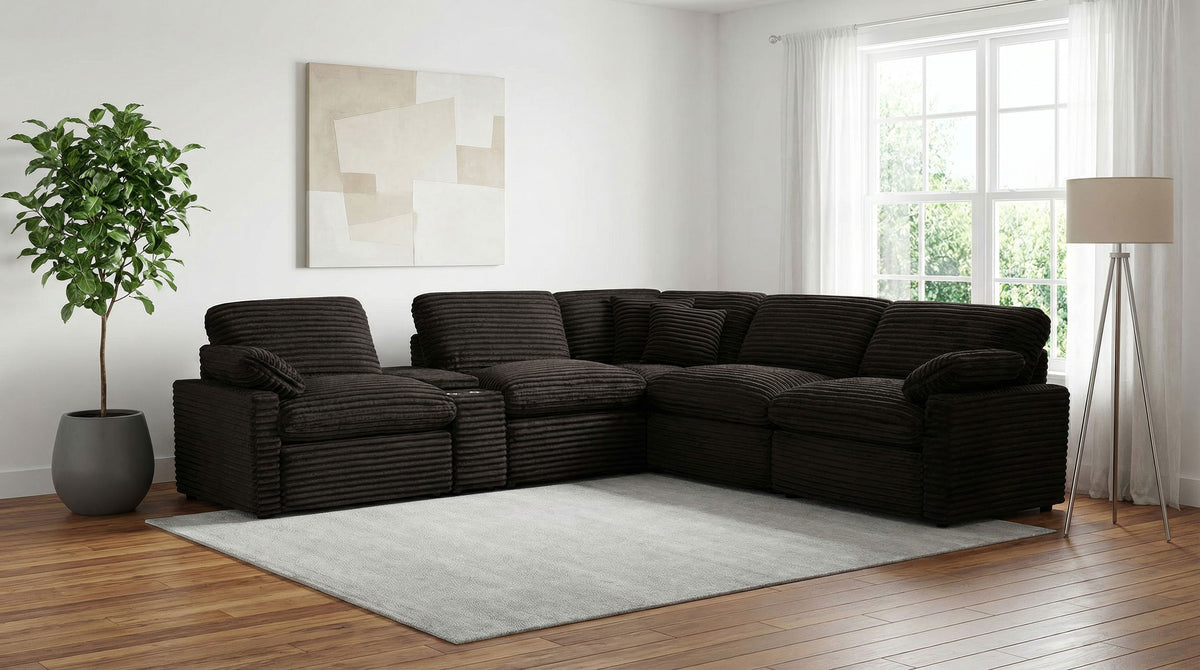 Collins Modular Power Recliner - Chocolate Brown, Left Arm Facing