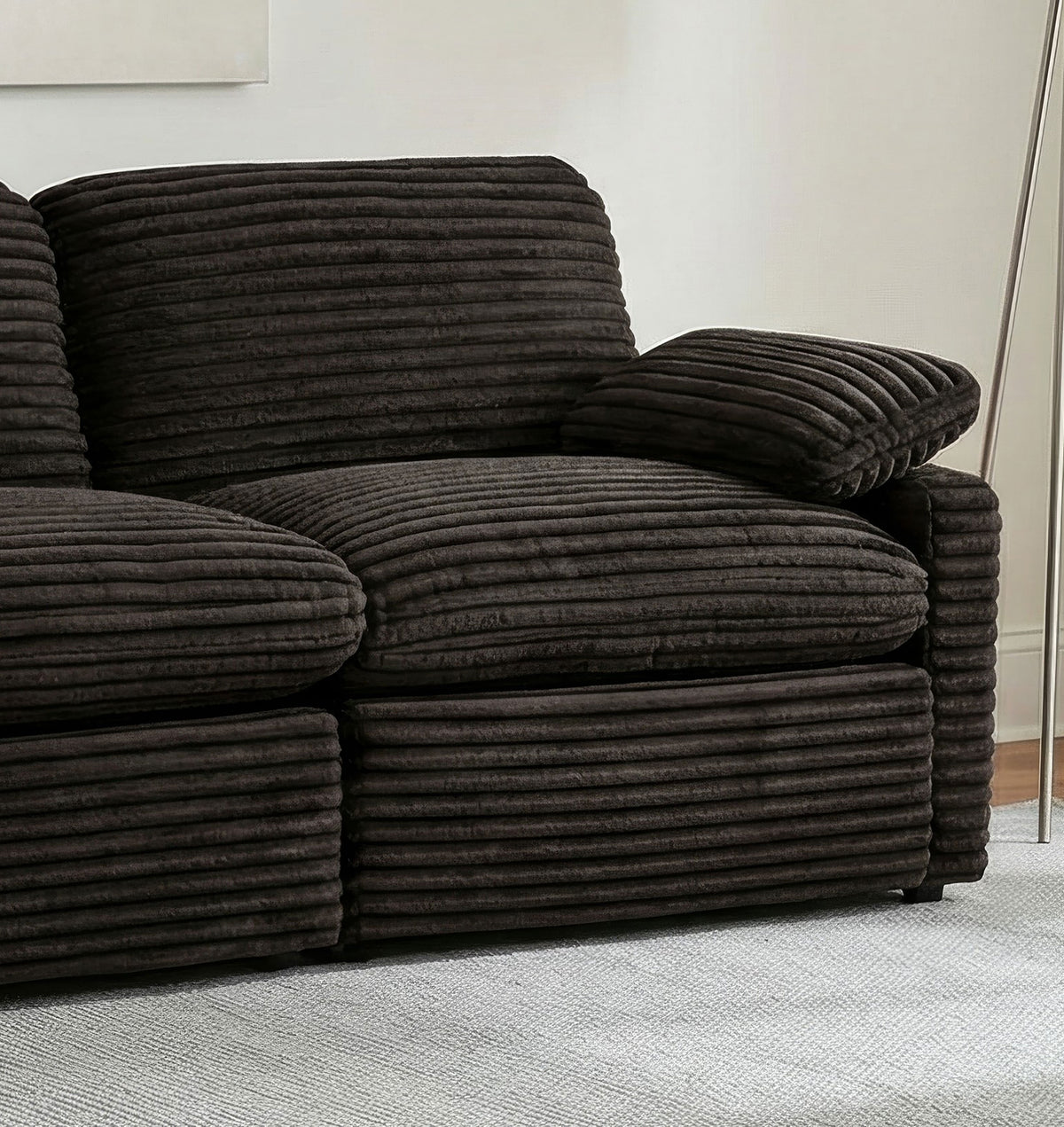 Collins Modular Power Recliner - Chocolate Brown, Right Arm Facing