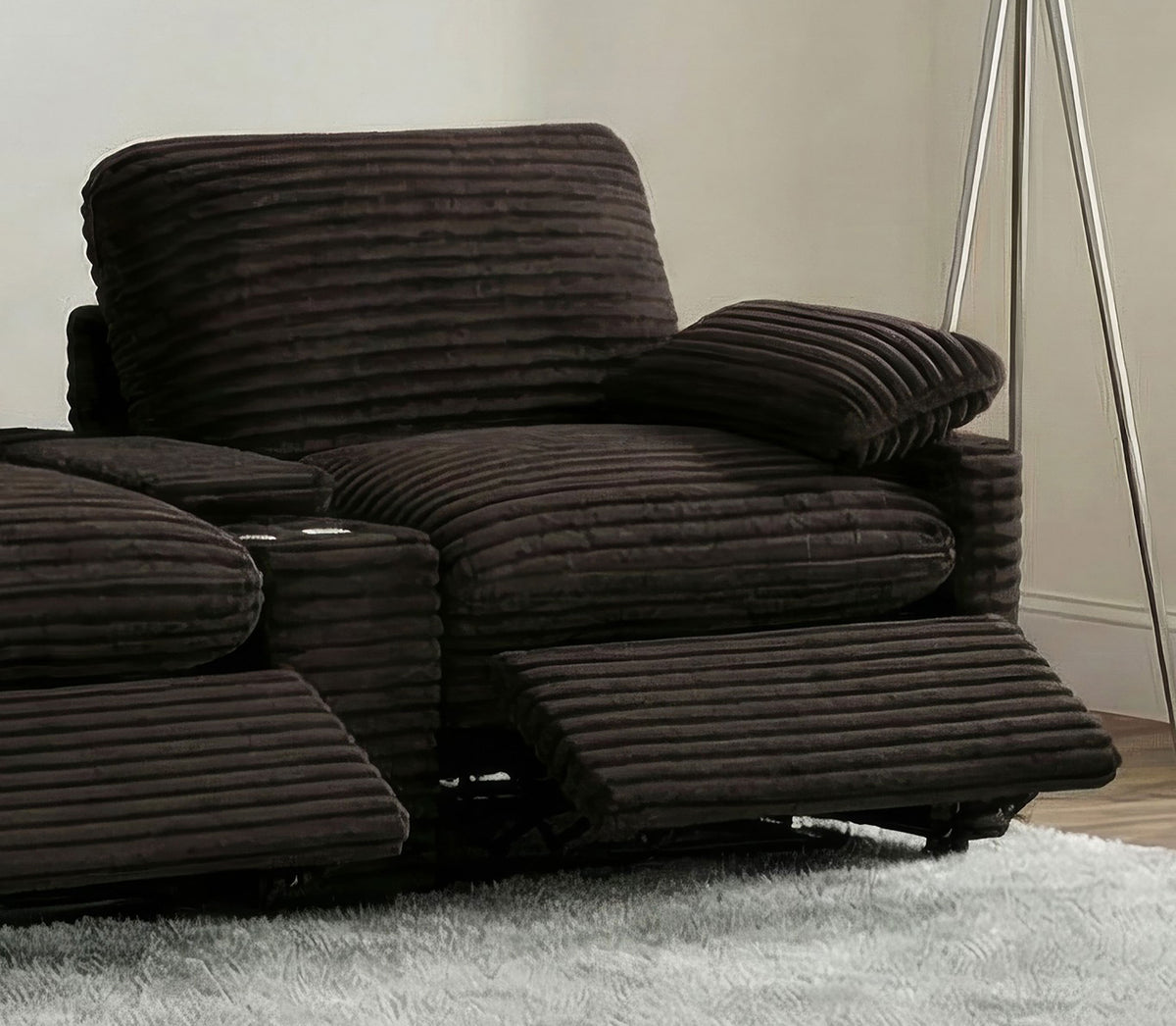 Collins Modular Power Recliner - Chocolate Brown, Right Arm Facing