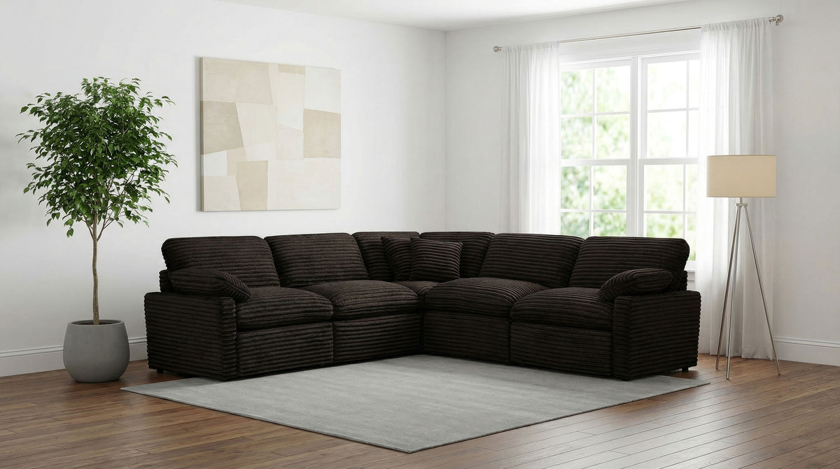 Collins Modular Power Recliner - Chocolate Brown, Right Arm Facing