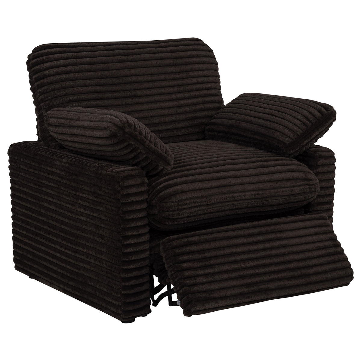 Collins Upholstered Power Recliner Chair - Chocolate Brown