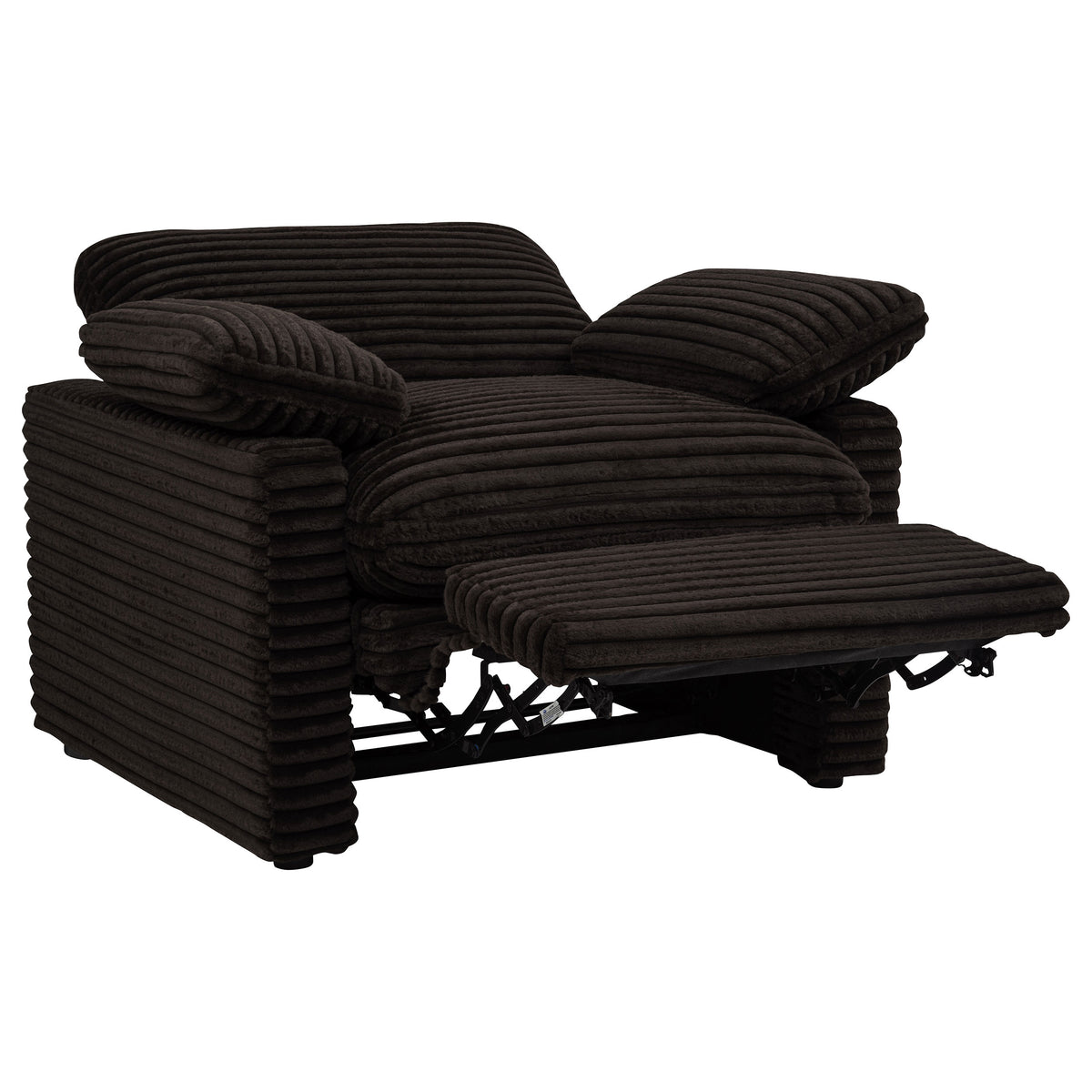 Collins Upholstered Power Recliner Chair - Chocolate Brown