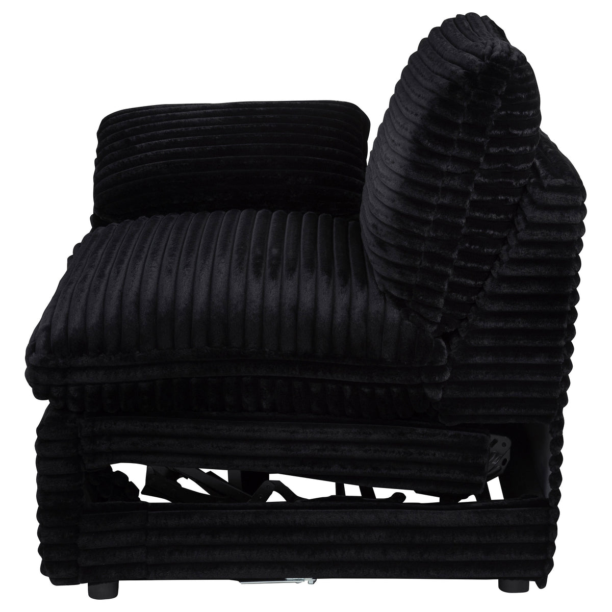 Collins Modular Power Recliner - Black, Left Arm Facing